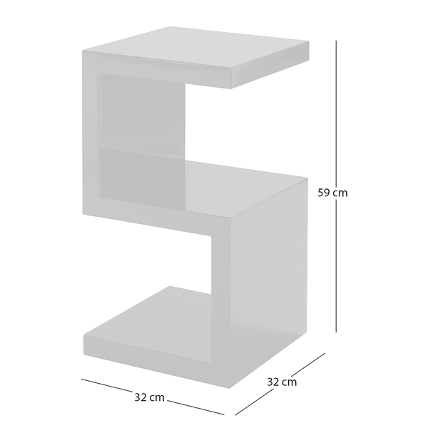 Beistelltisch Snake - Hochglanz Schwarz