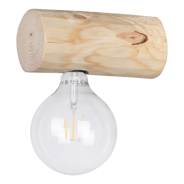 Wandleuchte Trabo Simple - Kiefer massiv - 1-flammig - Kiefer