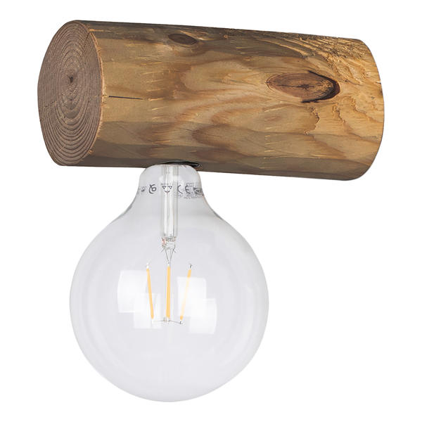 Wandleuchte Trabo Simple - Kiefer massiv - 1-flammig - Kiefer Bernstein