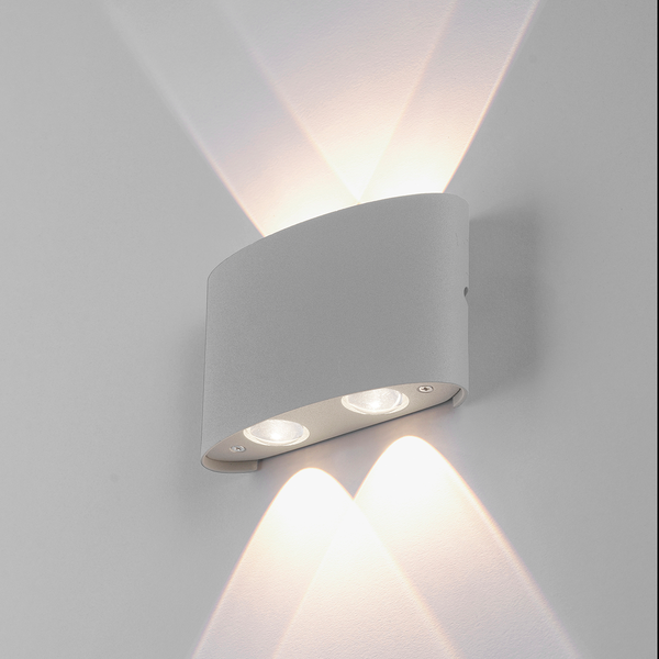 LED-Wandleuchte Carlo II - Aluminium - Flammenanzahl: 4