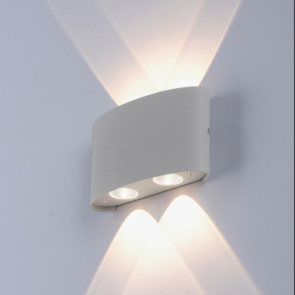 LED-Wandleuchte Carlo II - Aluminium - Flammenanzahl: 4