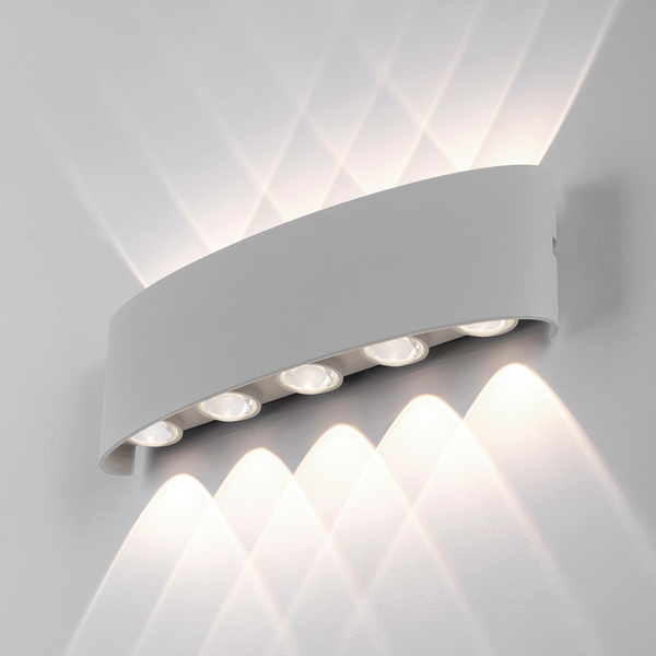 LED-Wandleuchte Carlo II - Aluminium - Flammenanzahl: 10