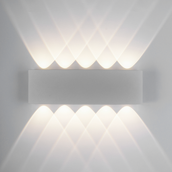 LED-Wandleuchte Carlo II - Aluminium - Flammenanzahl: 10