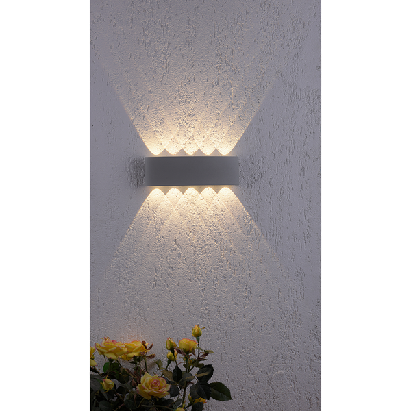 LED-Wandleuchte Carlo II - Aluminium - Flammenanzahl: 10