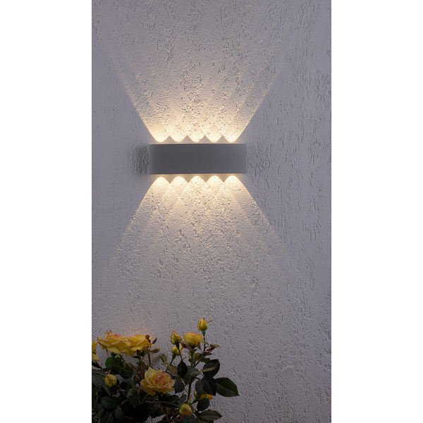 LED-Wandleuchte Carlo II - Aluminium - Flammenanzahl: 10