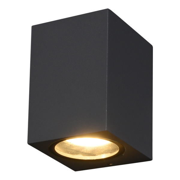 Außenwandleuchte Cubus II - Glas / Aluminium - 1-flammig