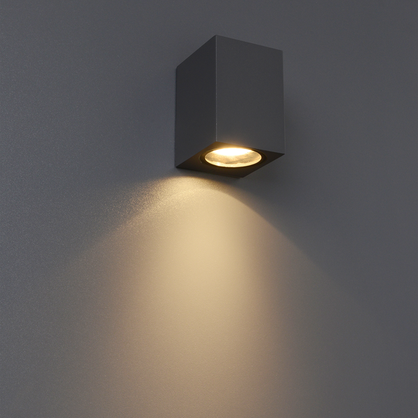 Außenwandleuchte Cubus II - Glas / Aluminium - 1-flammig