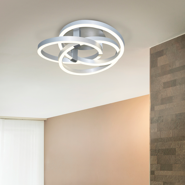 LED-Deckenleuchte Divora - Acrylglas Aluminium - 1-flammig