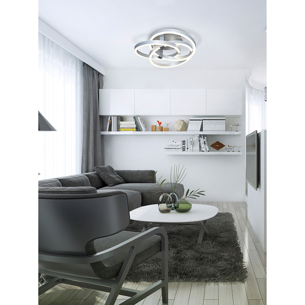 LED-Deckenleuchte Divora - Acrylglas Aluminium - 1-flammig