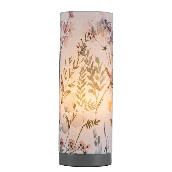 Tischleuchte Flowery Romance - Mischgewebe / Metall - 1-flammig