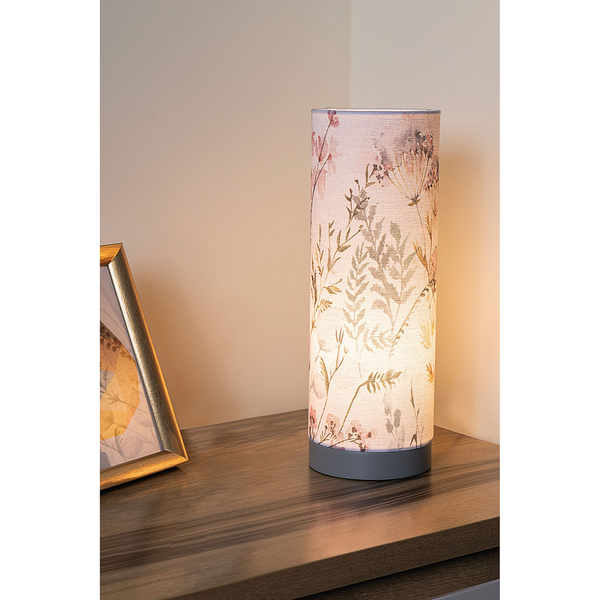 Tischleuchte Flowery Romance - Mischgewebe / Metall - 1-flammig