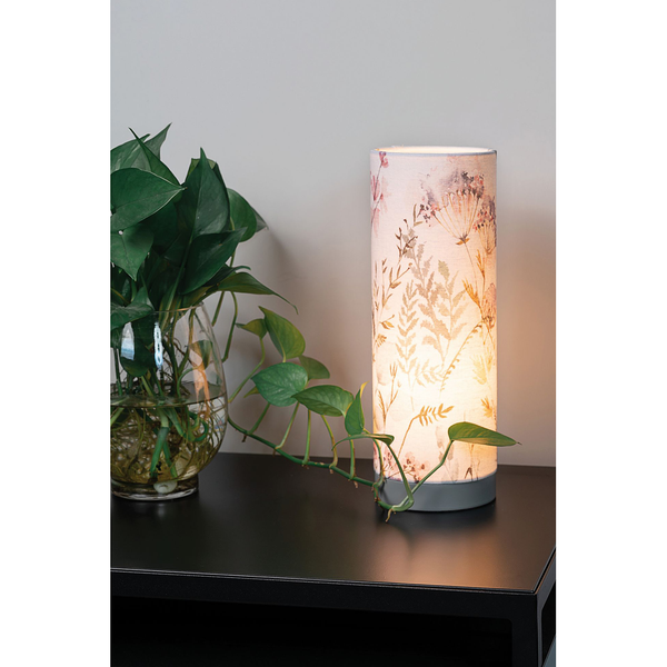 Tischleuchte Flowery Romance - Mischgewebe / Metall - 1-flammig