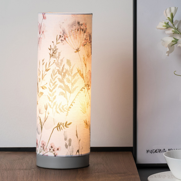 Tischleuchte Flowery Romance - Mischgewebe / Metall - 1-flammig