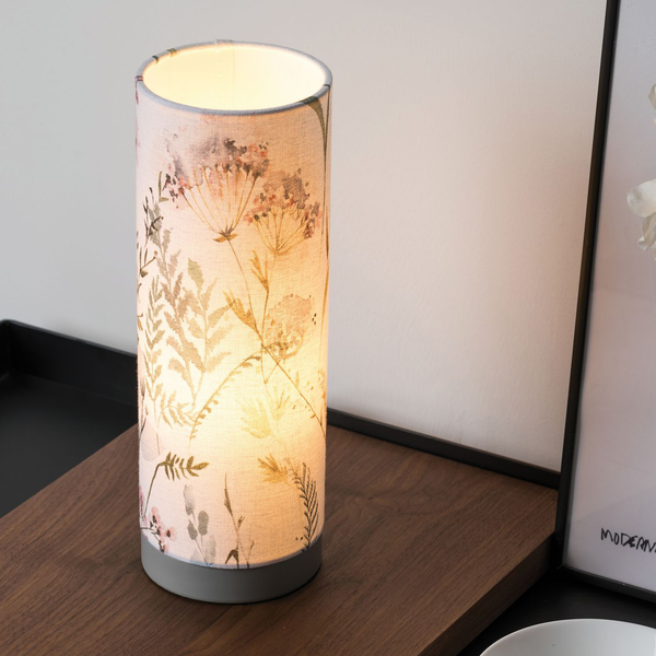 Tischleuchte Flowery Romance - Mischgewebe / Metall - 1-flammig