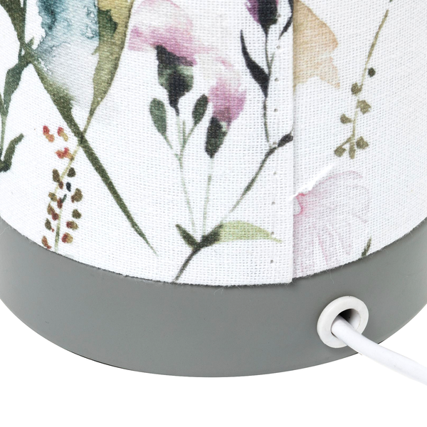 Tischleuchte Flowery Romance - Mischgewebe / Metall - 1-flammig