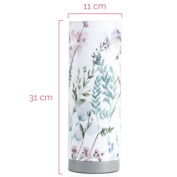 Tischleuchte Flowery Romance - Mischgewebe / Metall - 1-flammig
