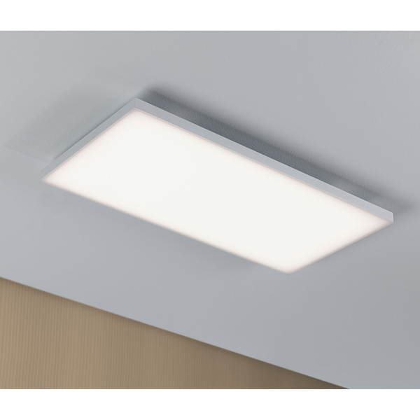 Decken- & Wandpaneel Velora X - Milchglas / Aluminium - 1-flammig