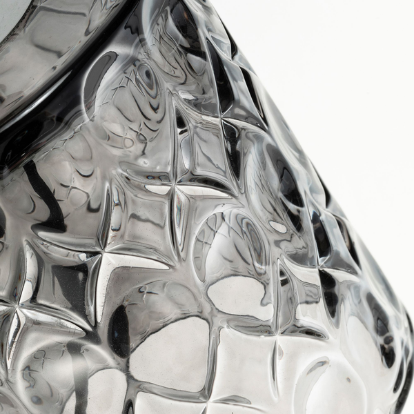 Tischleuchte Crystal Glow - Mischgewebe / Glas - 1-flammig