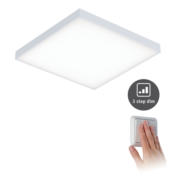 Decken- & Wandpaneel Velora II - Milchglas / Aluminium - 1-flammig
