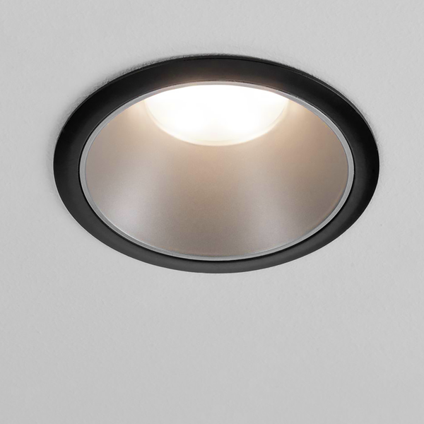 Einbauleuchte Cole Coin - Aluminium / Kunststoff - Schwarz / Silber - 3er Set