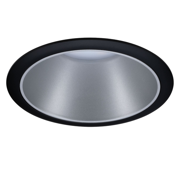 Einbauleuchte Cole Coin - Aluminium / Kunststoff - Schwarz / Silber - 3er Set