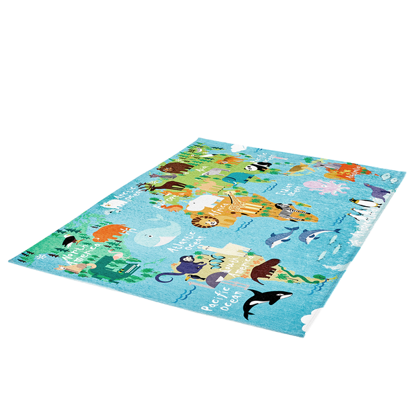 Kinderteppich My Torino Map - Chenille - Mehrfarbig - 80 x 120 cm