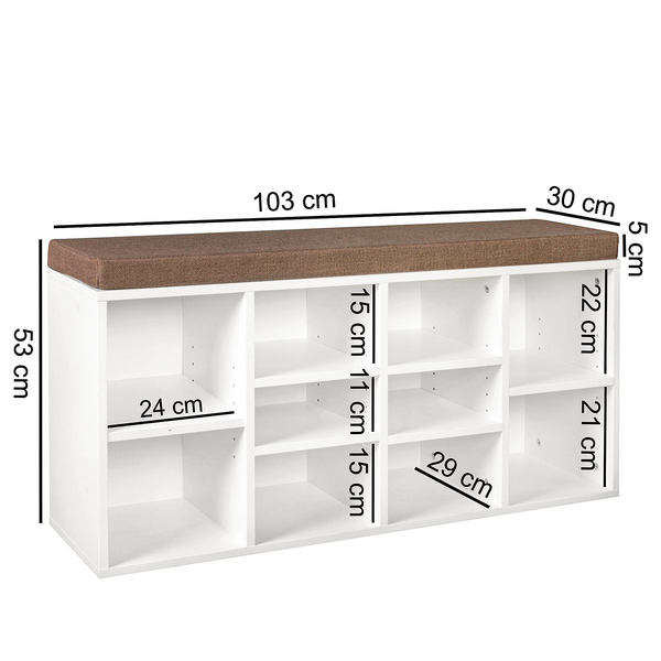 Garderobenbank Raytown - Weiß