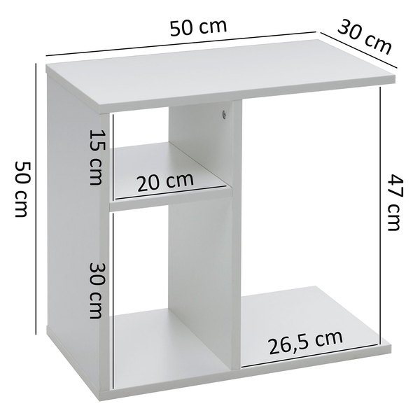 Beistelltisch Drangan - Weiß