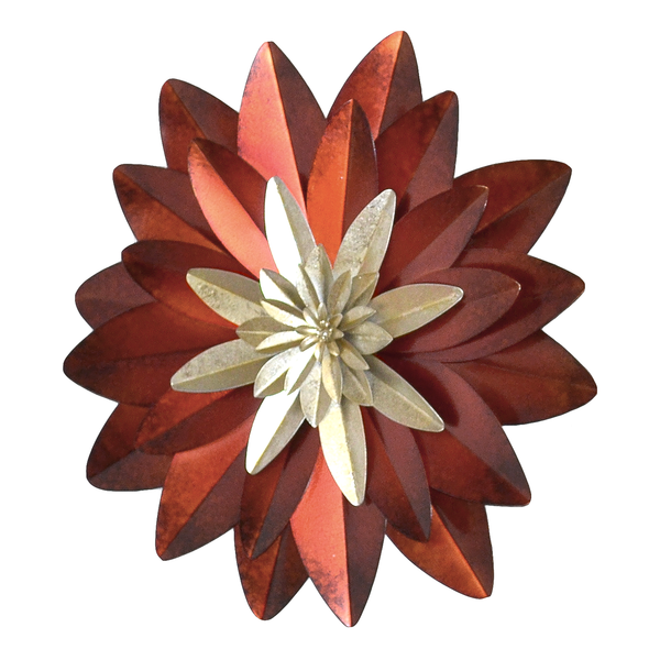 Wandobjekt Villette - Eisen - Rot - Durchmesser: 36 cm