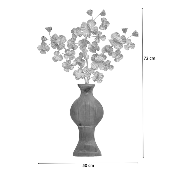 Wandobjekt Vensac - Eien - Braun / Antikweiß, Gold gewischt
