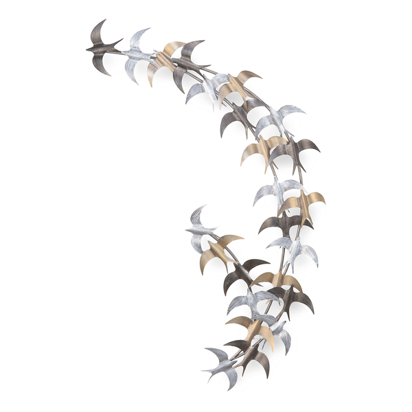 Wandobjekt Birtley - Eisen - Silber / Schwarz / Gold