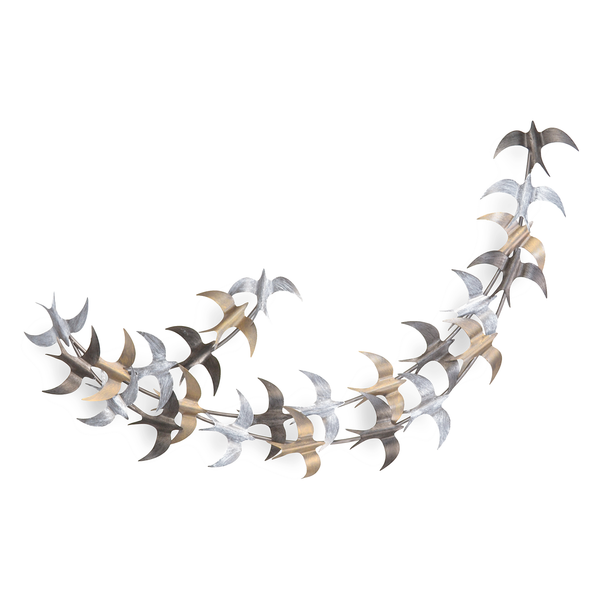 Wandobjekt Birtley - Eisen - Silber / Schwarz / Gold