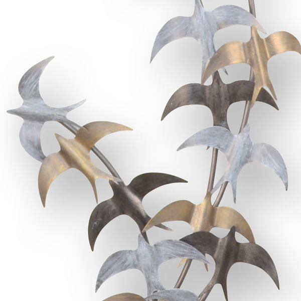 Wandobjekt Birtley - Eisen - Silber / Schwarz / Gold