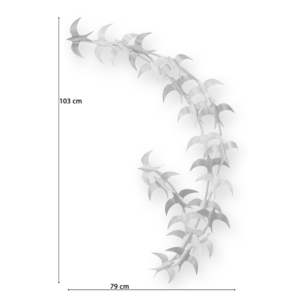 Wandobjekt Birtley - Eisen - Silber / Schwarz / Gold