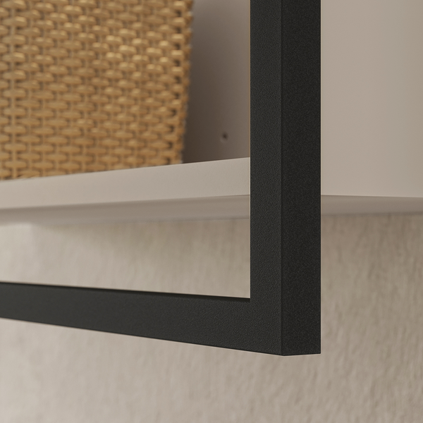 Wandgarderobe Madeo - Kaschmir / Schwarz - Breite: 51 cm