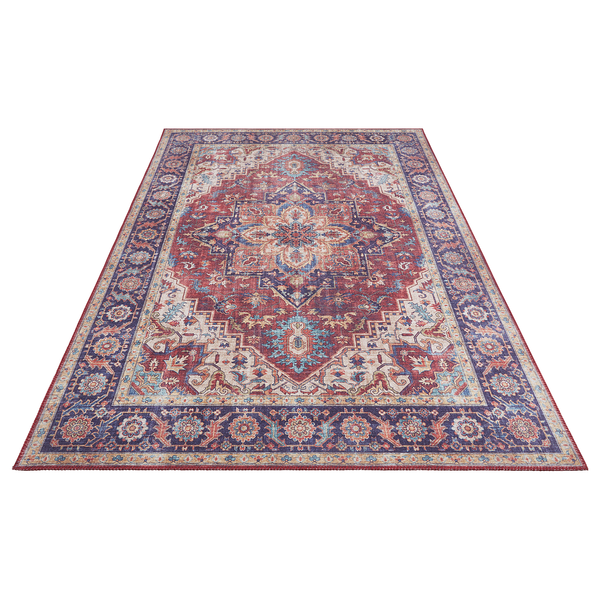 Kurzflorteppich Anthea - Webstoff - Rotbraun - 120 x 160 cm