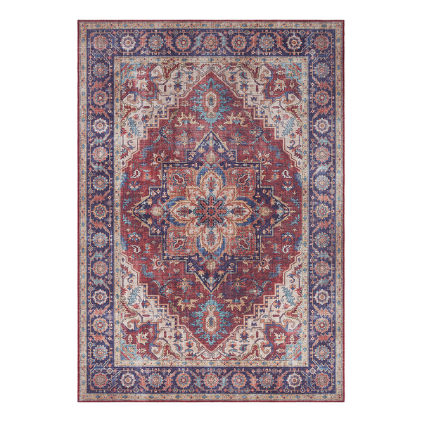 Kurzflorteppich Anthea - Webstoff - Rotbraun - 120 x 160 cm