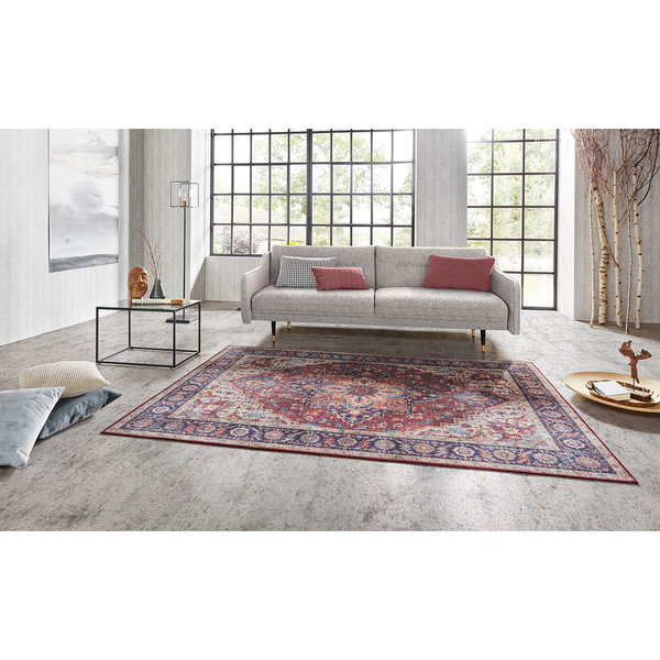 Kurzflorteppich Anthea - Webstoff - Rotbraun - 120 x 160 cm