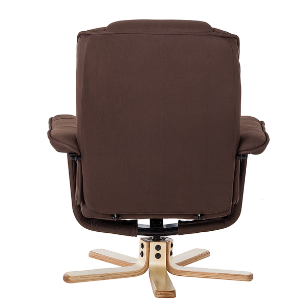 Relaxsessel Canillo II (mit Hocker) - Microfaser - Braun