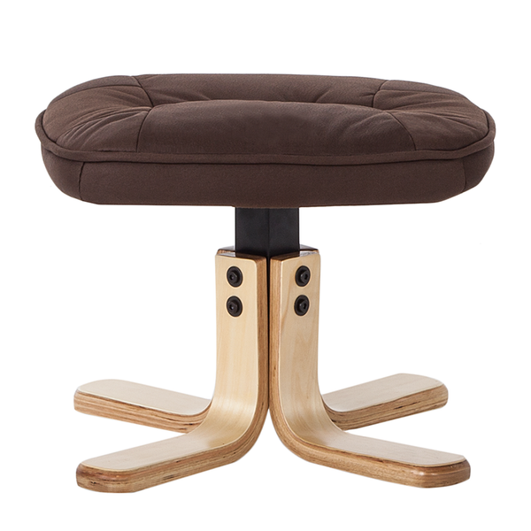 Relaxsessel Canillo II (mit Hocker) - Microfaser - Braun