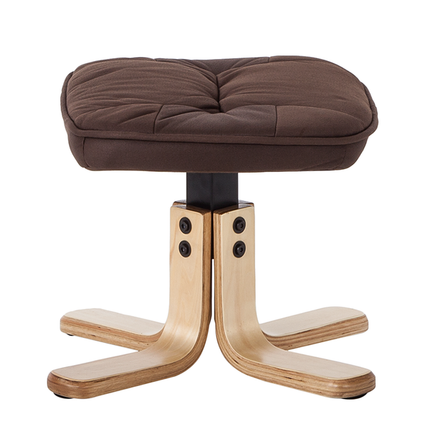 Relaxsessel Canillo II (mit Hocker) - Microfaser - Braun