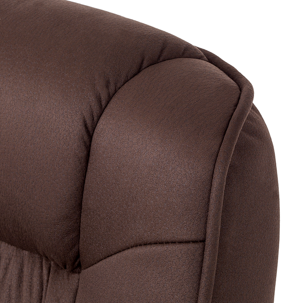 Relaxsessel Canillo II (mit Hocker) - Microfaser - Braun