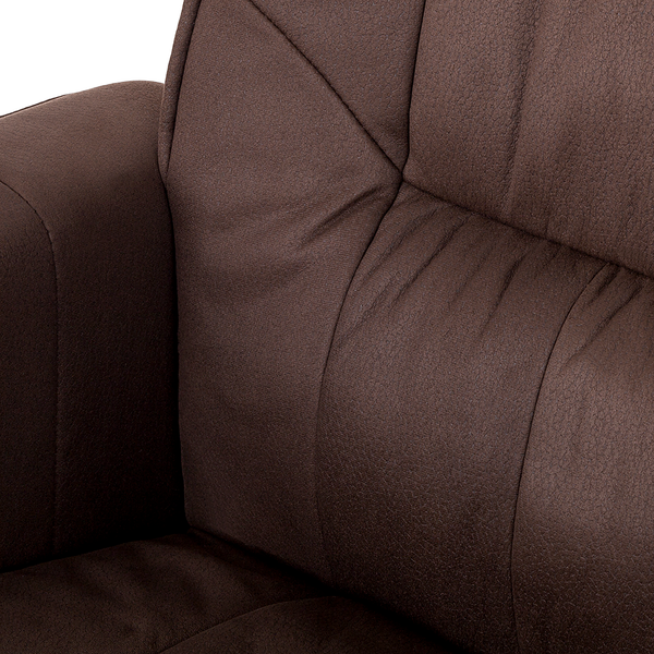 Relaxsessel Canillo II (mit Hocker) - Microfaser - Braun