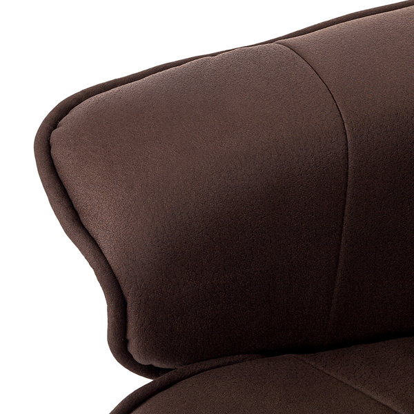 Relaxsessel Canillo II (mit Hocker) - Microfaser - Braun