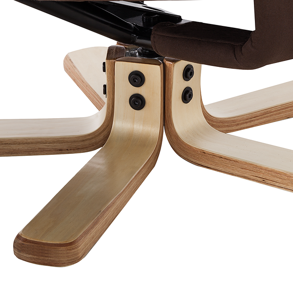 Relaxsessel Canillo II (mit Hocker) - Microfaser - Braun
