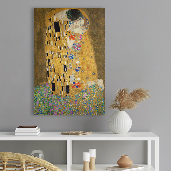 Bild Der Kuss Klimt - Holzwerkstoff - Gold