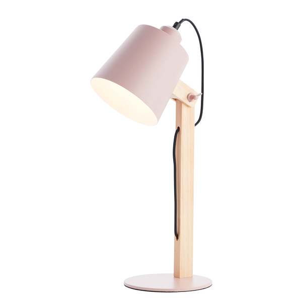 Tischleuchte Swivel - Eisen - 1-flammig - Hellrosa