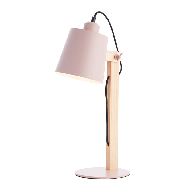 Tischleuchte Swivel - Eisen - 1-flammig - Hellrosa