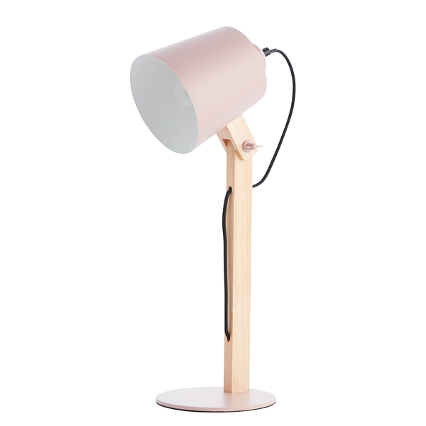 Tischleuchte Swivel - Eisen - 1-flammig - Hellrosa