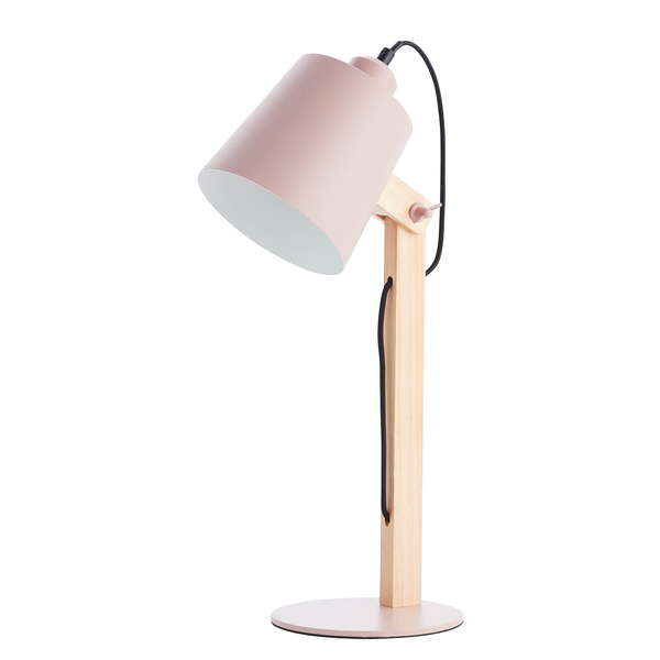 Tischleuchte Swivel - Eisen - 1-flammig - Hellrosa